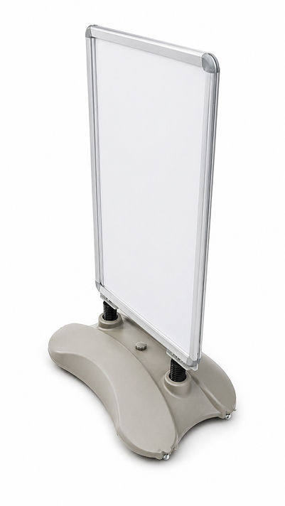 Grey A1 Waterbase Pavement Sign – Heavy Duty Outdoor Poster Display Stand