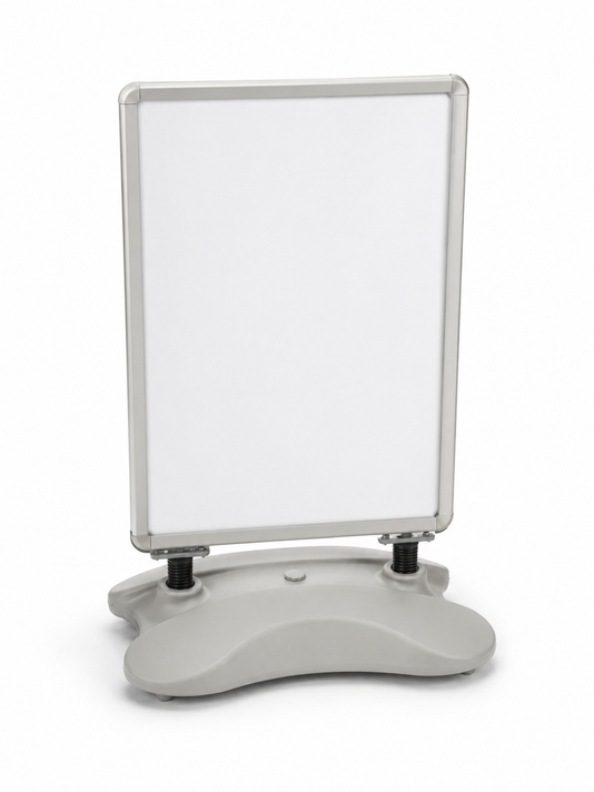 Grey A1 Waterbase Pavement Sign – Heavy Duty Outdoor Poster Display Stand