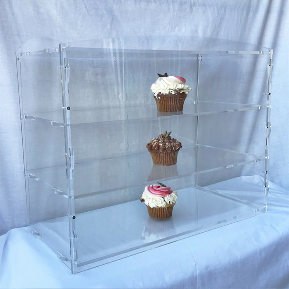 Acrylic Bakery Pastry Display Case Stand Cabinet Cakes Donuts Cupcakes Pastries