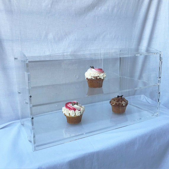 Acrylic Bakery Pastry Display Case Stand Cabinet Cakes Donuts Cupcakes Pastries