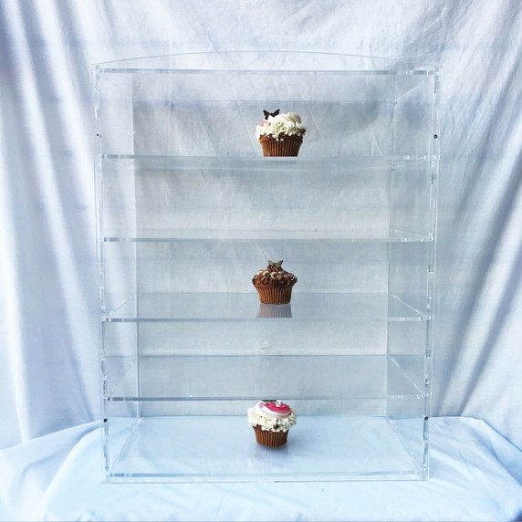 Acrylic Bakery Pastry Display Case Stand Cabinet Cakes Donuts Cupcakes Pastries