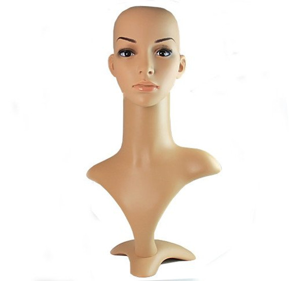 Top Quality Tall Female Mannequin/dummy Head For Hats, Wigs, Scarfs