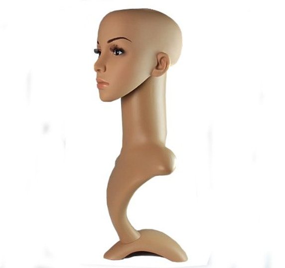 Top Quality Tall Female Mannequin/dummy Head For Hats, Wigs, Scarfs