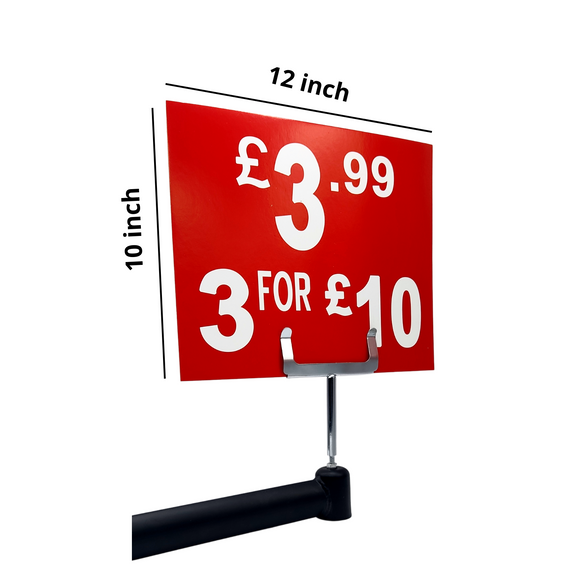 Red Display Cards Signs - £3.99 3 FOR £10