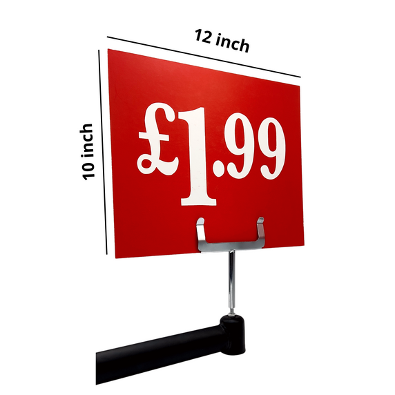 Red Display Cards Signs - £1.99