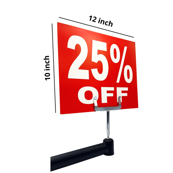 Red Display Cards Signs - 25% OFF