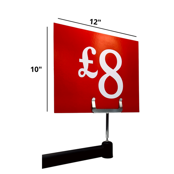 Red Display Cards Signs - £8