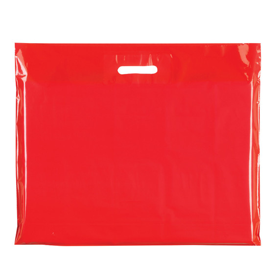 Plastic Plain Red Carrier Bags