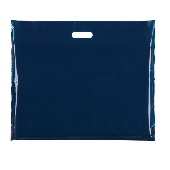 Plastic Plain Blue Carrier Bags