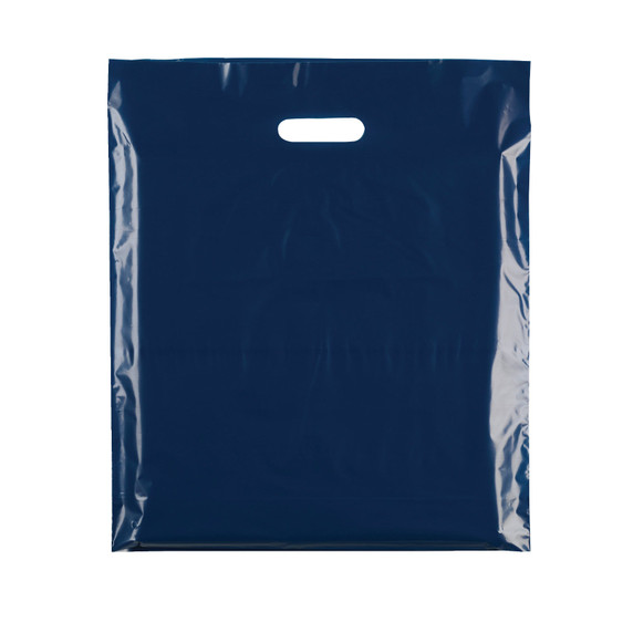 Plastic Plain Blue Carrier Bags