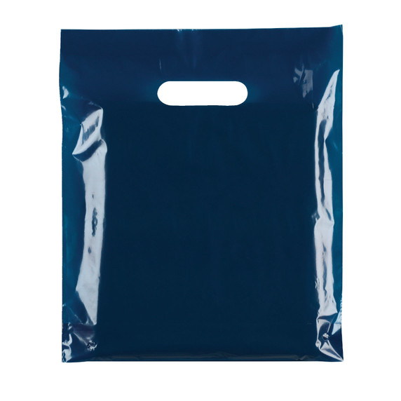 Plastic Plain Blue Carrier Bags