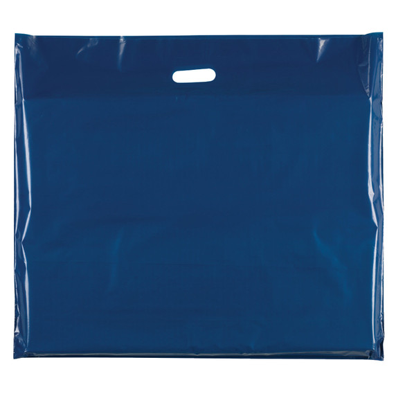 Plastic Plain Blue Carrier Bags