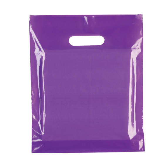 Plastic Plain Violet Carrier Bags