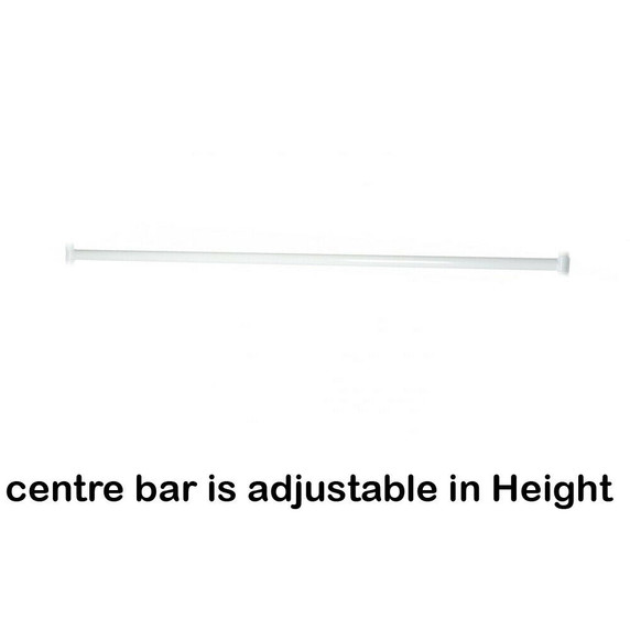 Centre Bar For Garment Clothes White Rail Sizes 2ft 3ft 4ft 5ft 6ft