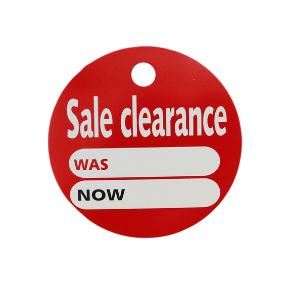 100x Round Sale Reduce Special Offer Card Hanger Swing Sale Clearance Ticket