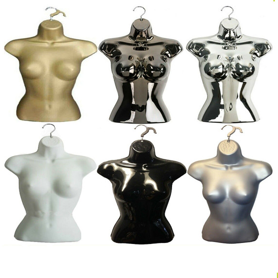 High Quality Half Hanging Female Mannequin Torso Body Form Display Bust