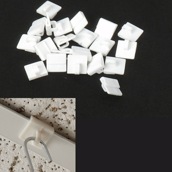 100x New Plastic Suspended Ceiling Hangers, Clips, Hooks