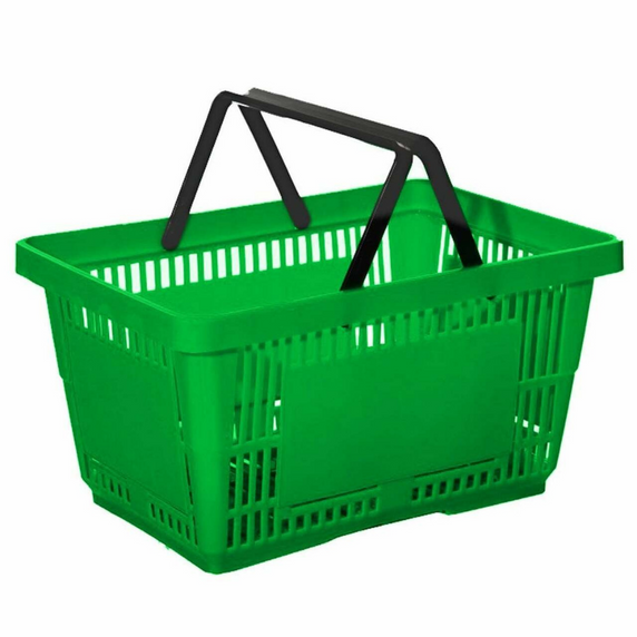 21 Litre Capacity Plastic Shopping Baskets Shopper Baskets with handle