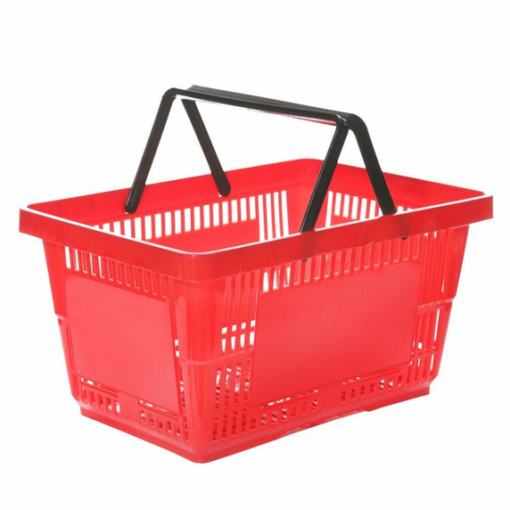 21 Litre Capacity Plastic Shopping Baskets Shopper Baskets with handle