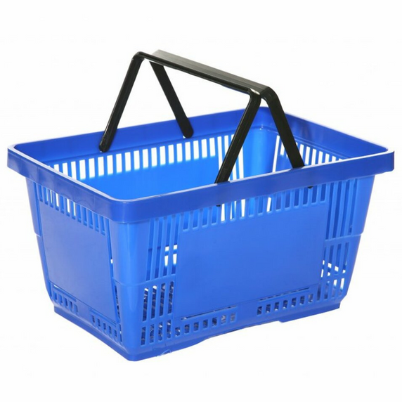 21 Litre Capacity Plastic Shopping Baskets Shopper Baskets with handle
