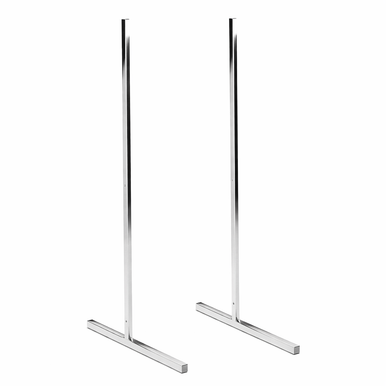 Pair of Heavy Duty Big T-Legs For Grid Mesh - Chrome