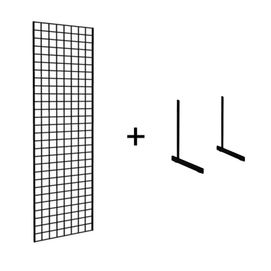 7ft Black Grid Panels Extra Heavy Duty Grid Mesh Panels with L-Leg or T-Leg