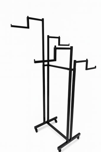 Hanging Retail Arm Square Rails Heavy Duty 4-Way Waterfall Arm Clothing Rail – Adjustable