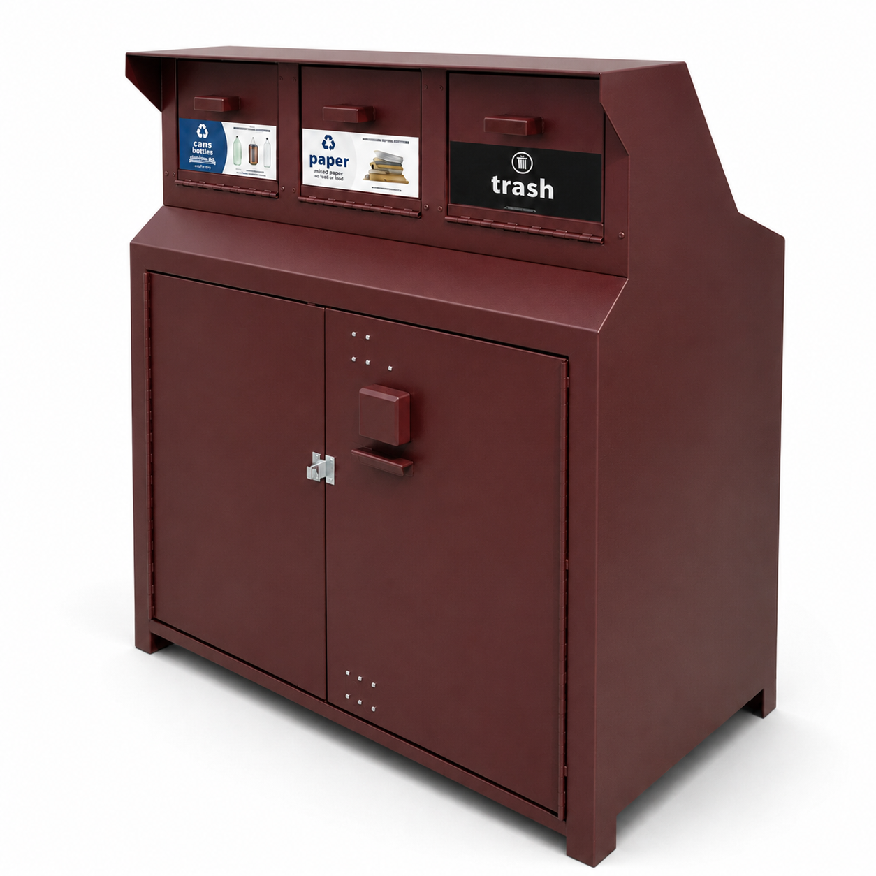 BearSaver - CE Series Triple Trash Enclosure, ADA Compliant