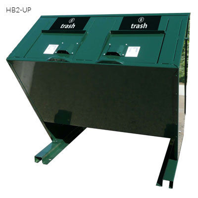BearSaver - Hid-A-Bag Double Trash/Recycling Enclosure, 140 gal