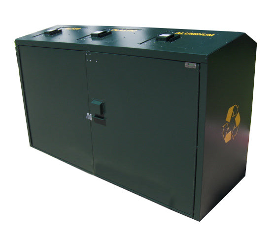 Outdoor Trash/Recycle Bin, Holds Three 65 Gal Carts for 195