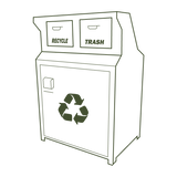 Pull-Down Chute Receptacles
