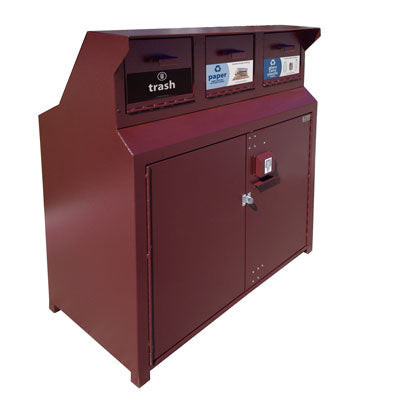 BearSaver - CE Series Triple Trash Enclosure, ADA Compliant - CE340