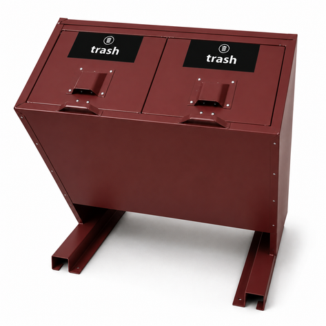 BearSaver - Hid-A-Bag Double Trash/Recycling Enclosure, 140 gal  - HB2