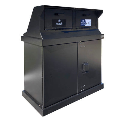 HA Series Double Trash Enclosure with WIDE Loading Chutes, ADA