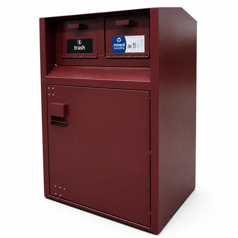 BearSaver - CE Series Double Trash Enclosure, Municipal Style, ADA Compliant - CE240MB-CH