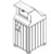 CE Series Single Recycling/Dog Waste Enclosure, Special Small Chute, ADA Compliant - CE140-CHD