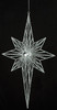 36 x 21 Inch Tinsel Star - Silver
