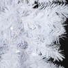 Closeup of White Tinsel Pine with Winter White LED Lights
