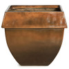 D-100221
18 Inch Fiberglass Square Pot 
Glossy Copper