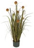 42" PVC Onion Grass with Pomp Balls