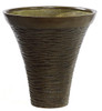 22.5" Carved Motif Pot 
Brown