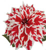 27" Poinsettia Stem 
Red/White Closeup