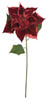 28 Inch Glittered Poinsettia Stem 
Red/Burgundy