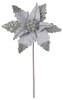 25" Silver Poinsettia
