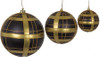 Grouping of 4", 6", and 8" Plaid Ball