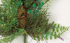 29 Inch Mixed Green Foliage  with Glitter, Berries, Fern, and Pine Cone Spray