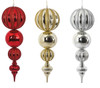 Reflective Glitter Finials 
Choose From Gold, Red, or Silver