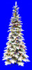 C-191419 
7.5' Flocked Sitka Spruce with Multi-Colored LED Lights
