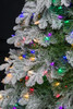 Flocked Sitka Spruce with Multi-Colored Lights