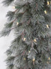 Close Up of Frosted Butte Pine Garland with Lights